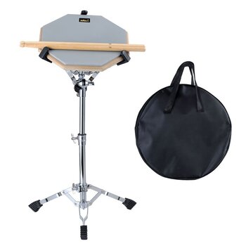 Paititi 8 inch Practice Drum Pad with Adjustable Stand & Carrying Bag No Sticks 